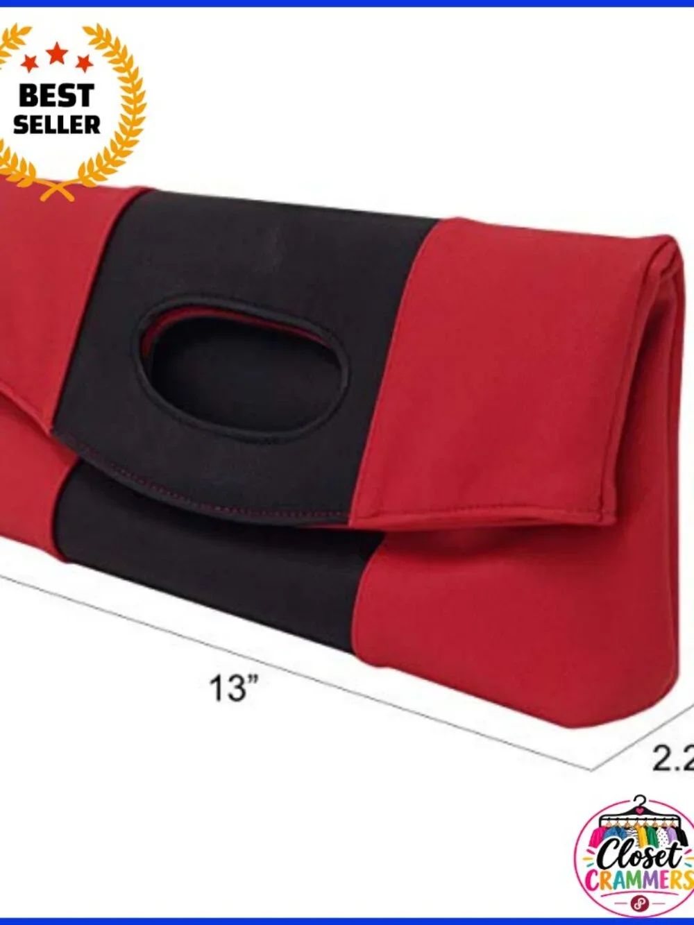 Faux Leather Fold Over Clutch with Detachable Chain